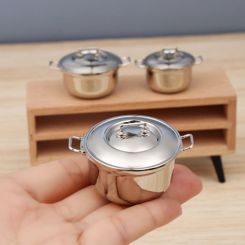 Gaming Kitchen Accessories - 1/12 미니어처 수프 냄비, 인형의 집