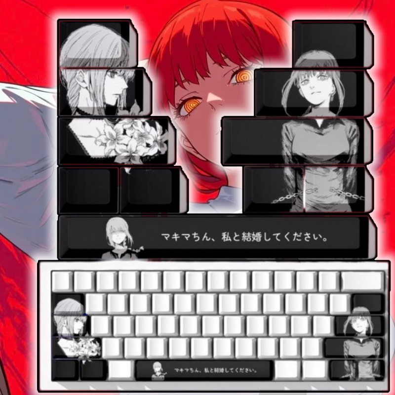 Gaming Accessories Men - Chainsaw Man Makima 테마 애니메이션 키캡