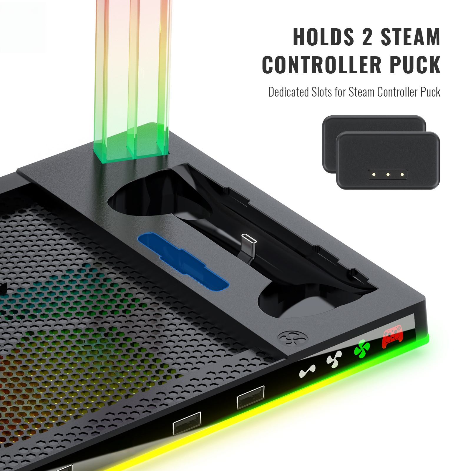 Headset Stand Rgb - 스팀 컨트롤러 스탠드 충전 도크 및