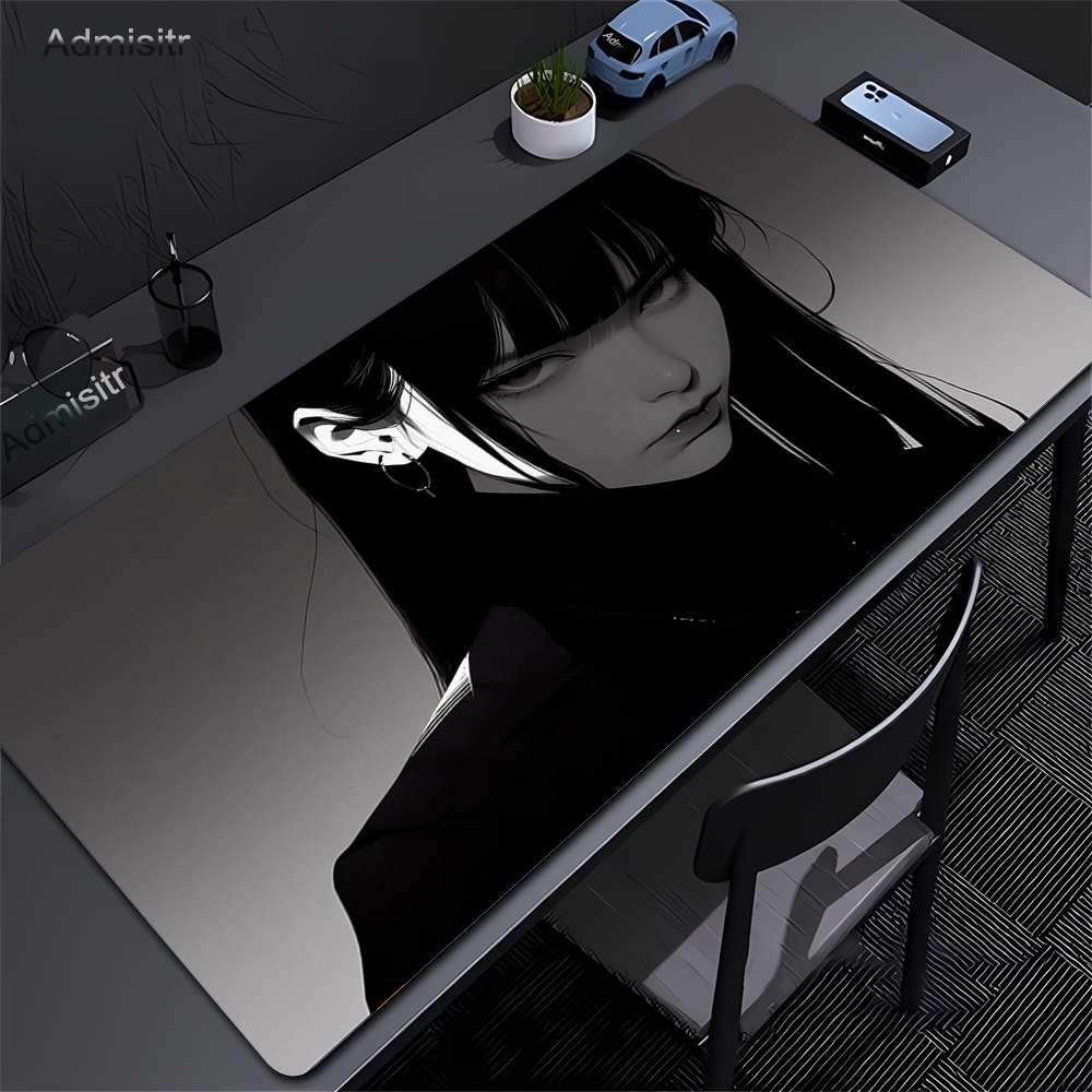 Gaming Accessories For Your Desk - 검은 애니메이션 어두운 소녀 테이블 매트