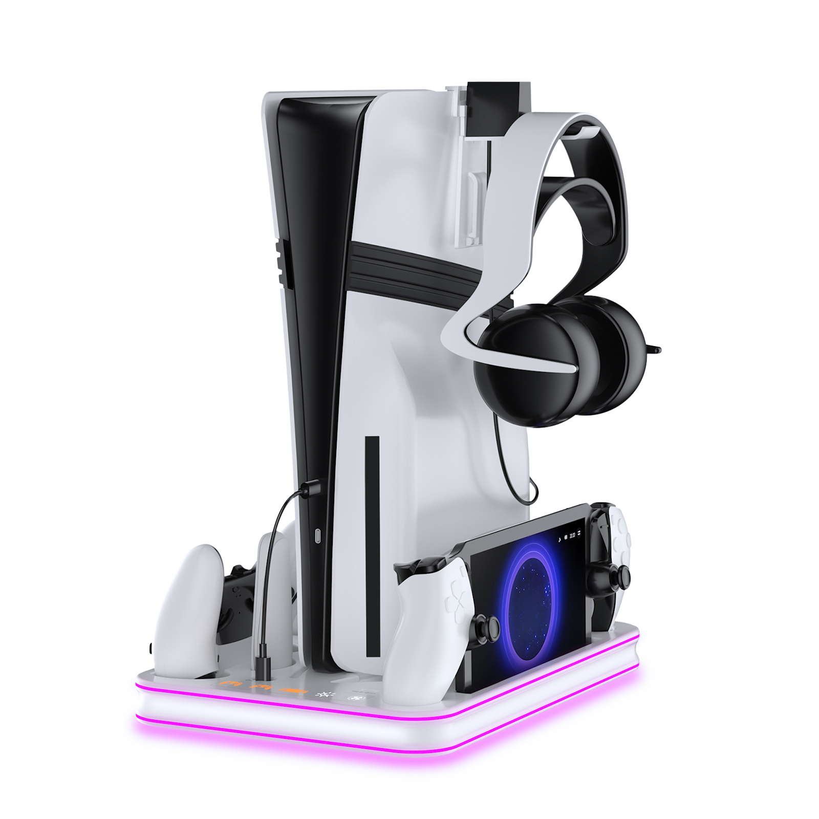 Headset Stand Rgb - PS5 슬림/프로 콘솔용 STORM WYRM 다기능
