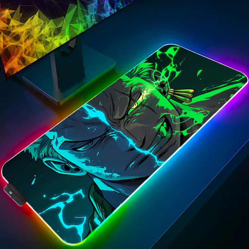 Gaming Accessories For Gaming Setup - 원피스 조로 마우스 패드 RGB 게임
