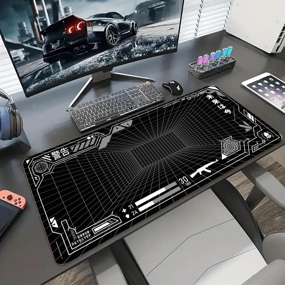 Gaming Accessories For Your Desk - 퍼스펙티브 그리드 데스크 매트 게이밍 매트
