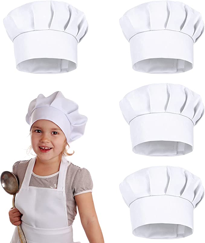 Gaming Kitchen Accessories - 4개 세트 흰색 파티 모자 코스튬