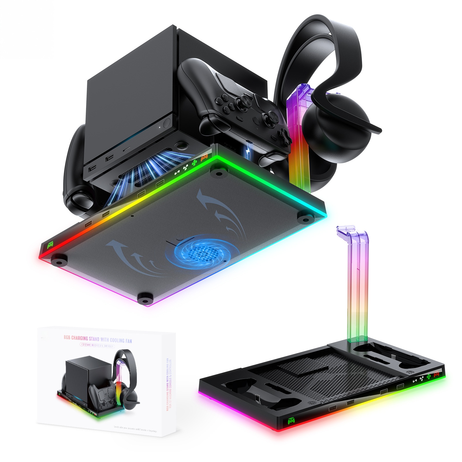 스팀 컨트롤러 스탠드 충전 도크 및 RGB 조명 효과가 - Headset Stand Rgb 리뷰 및 가격