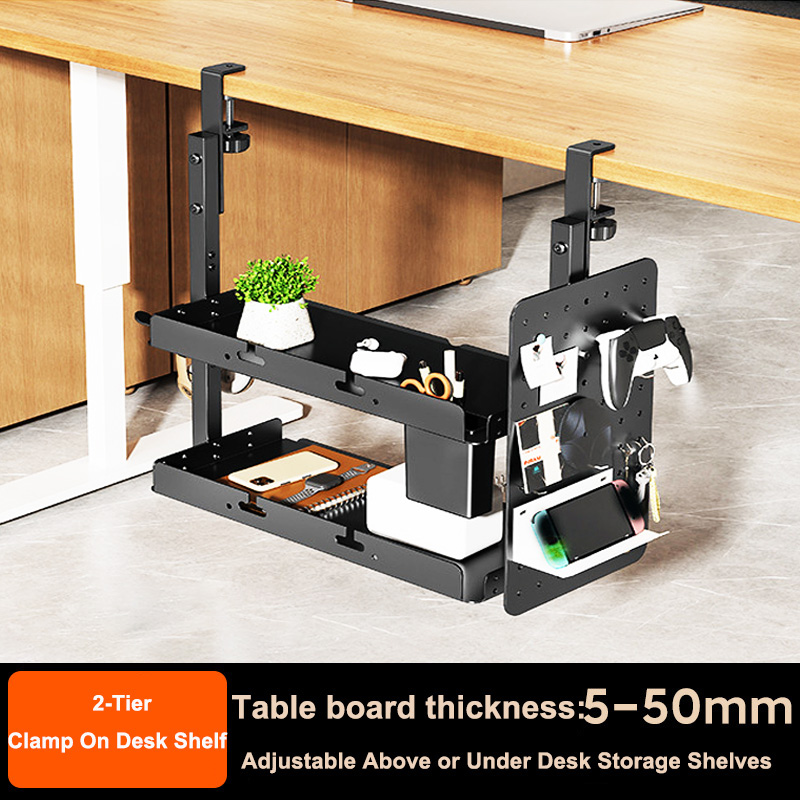 클램프형 14인치 책상 위/아래 2단 선반 유닛 (테이 - Gaming Accessories For Your Desk 리뷰 및 가격