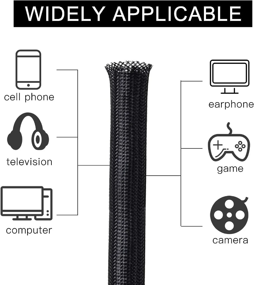 9-15M 플릿 파이프 튜브 보호대 자동 닫힘 케이블  - Cable Sleeve Braided 리뷰 및 가격