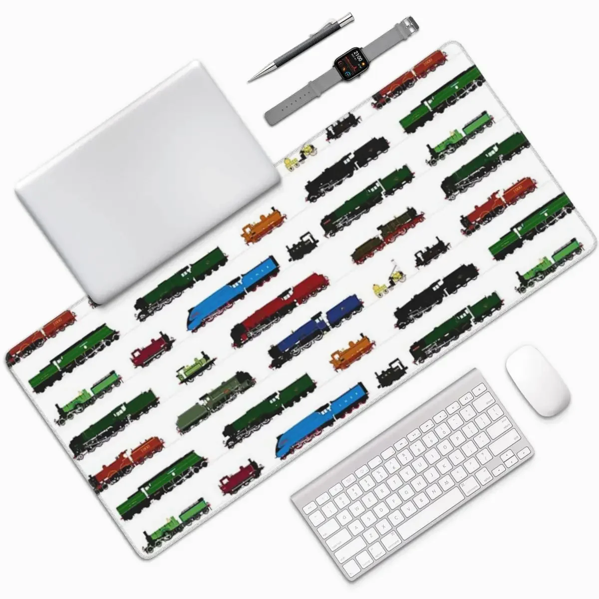 영국의 상징적인 증기 기관차 대형 마우스 패드 컴퓨터  - Gaming Accessories Icon 리뷰 및 가격