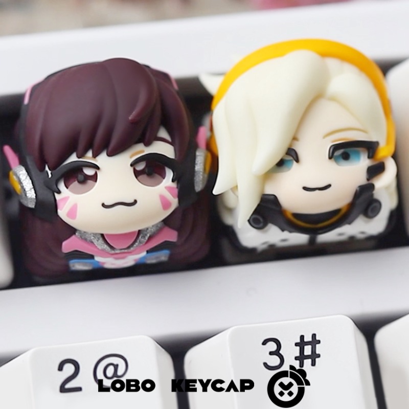 OW Kiriko & D.Va 수지 장인 키캡 DIY  - Gaming Accessories Cute 리뷰 및 가격