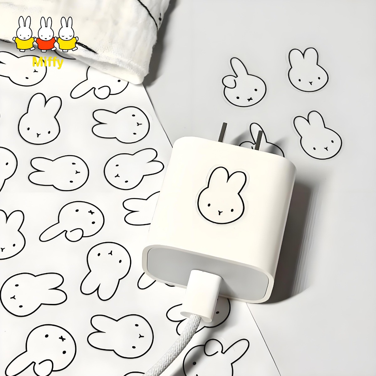 Kawaii 애니메이션 Miffy 토끼 워터 컵 스티커 - Gaming Accessories Cute 리뷰 및 가격