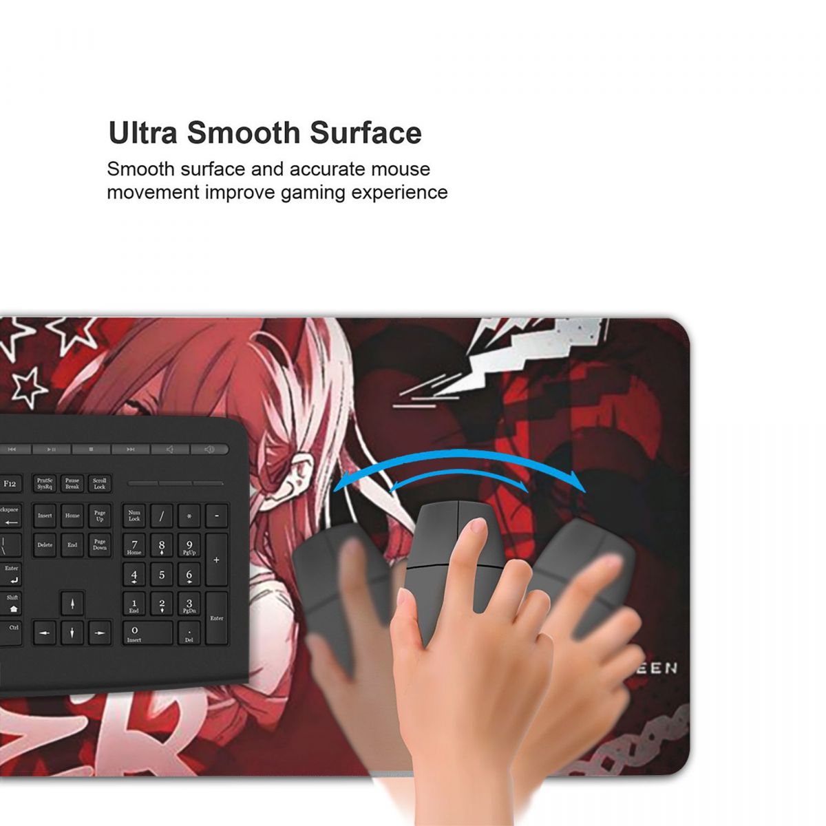 애니메이션 체인소맨 대형 마우스 패드 컴퓨터 키보드 마 - Gaming Accessories Men 리뷰 및 가격