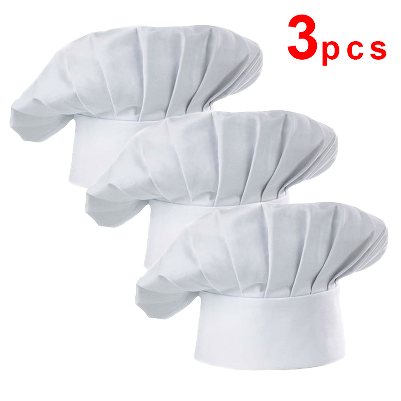3pcs High22cm 쿡 모자 화이트 셰프 모자 음 - Gaming Kitchen Accessories 리뷰 및 가격