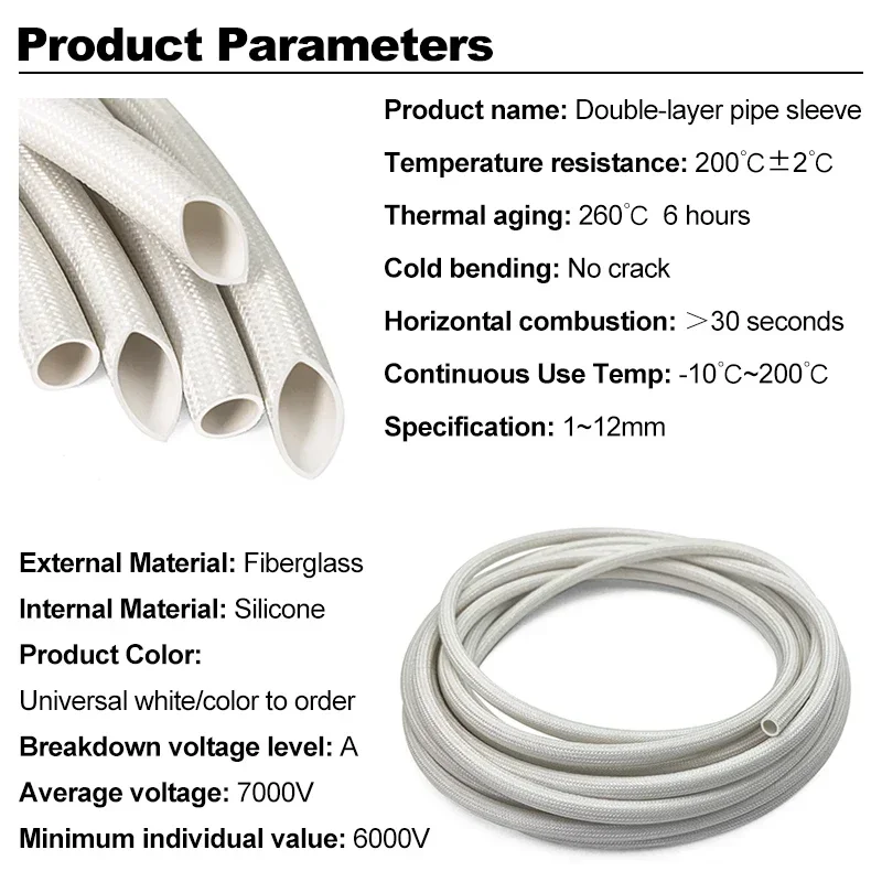 7000V 200 Deg 고온 ID 2mm ~ 12mm - Cable Sleeve Braided 리뷰 및 가격