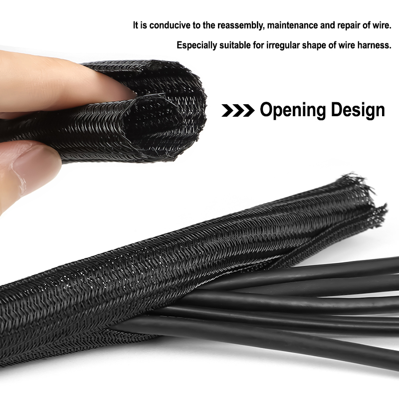 3/5/9m 검정색 PET 편조 슬리브 직경 6mm~5 - Cable Sleeve Braided 리뷰 및 가격
