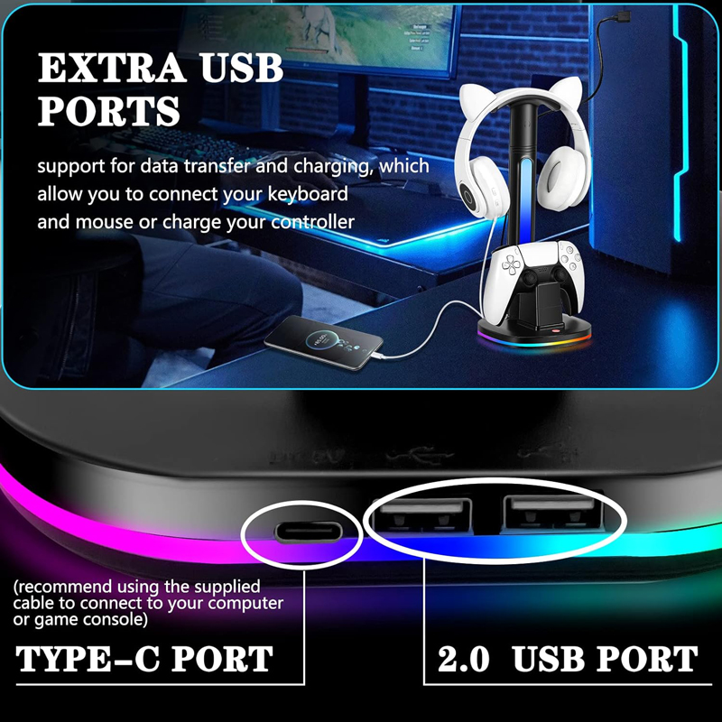 컨트롤러 충전 스테이션 W RGB 헤드폰 스탠드 충전기 - Headset Stand Rgb 리뷰 및 가격