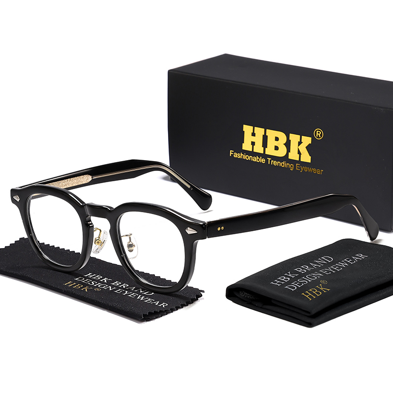 HBK 레트로 타원형 안경테 투명 렌즈 남성용 고품질  - Gaming Accessories Men 리뷰 및 가격