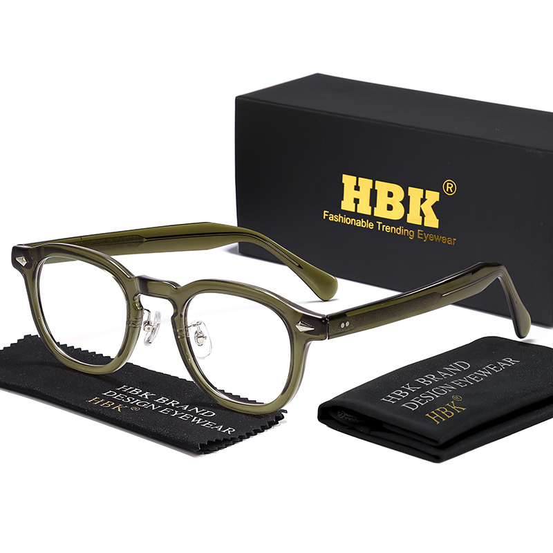 HBK 레트로 타원형 안경테 투명 렌즈 남성용 고품질  - Gaming Accessories Men 리뷰 및 가격