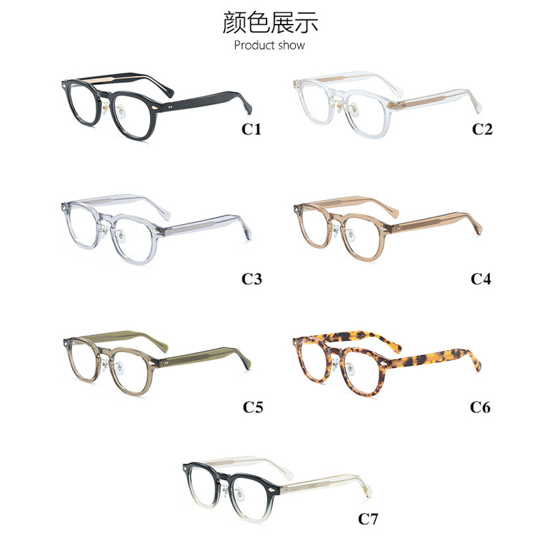 HBK 레트로 타원형 안경테 투명 렌즈 남성용 고품질  - Gaming Accessories Men 리뷰 및 가격