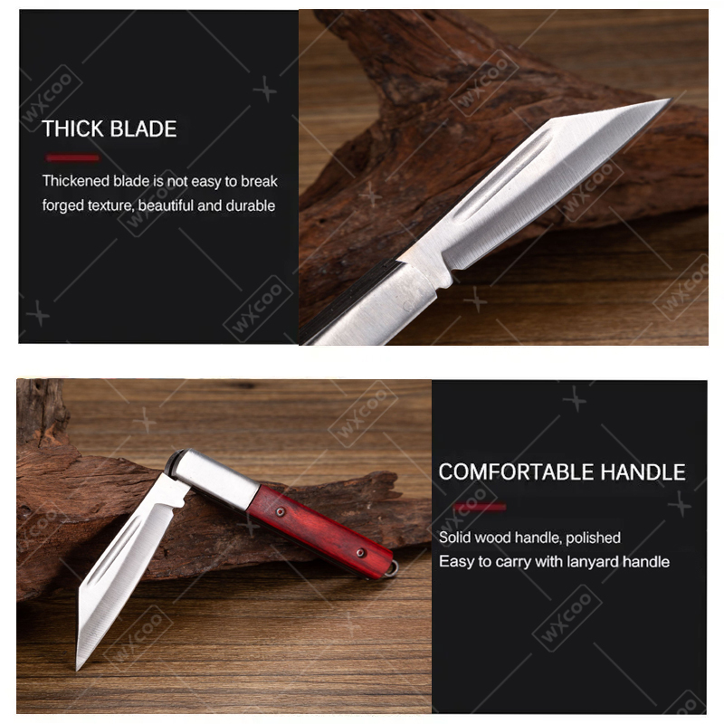 스테인리스 스틸 포켓 나이프 로즈우드 핸들 과일 나이프 - Gaming Kitchen Accessories 리뷰 및 가격
