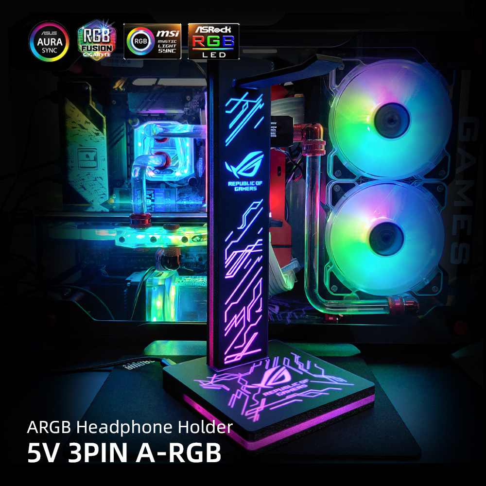 ARGB 헤드폰 홀더 PC 조명 RGB 헤드셋 브래킷  - Headset Stand Rgb 리뷰 및 가격