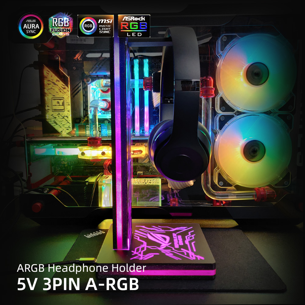 ARGB 헤드폰 홀더 PC 조명 RGB 헤드셋 브래킷  - Headset Stand Rgb 리뷰 및 가격